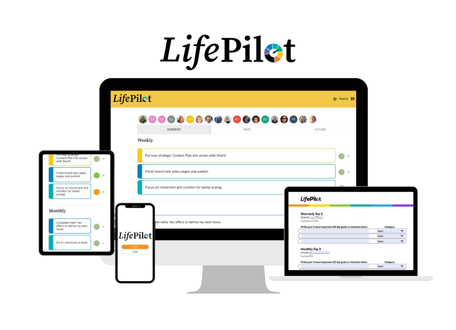 LifePilot planning system on multiple devices